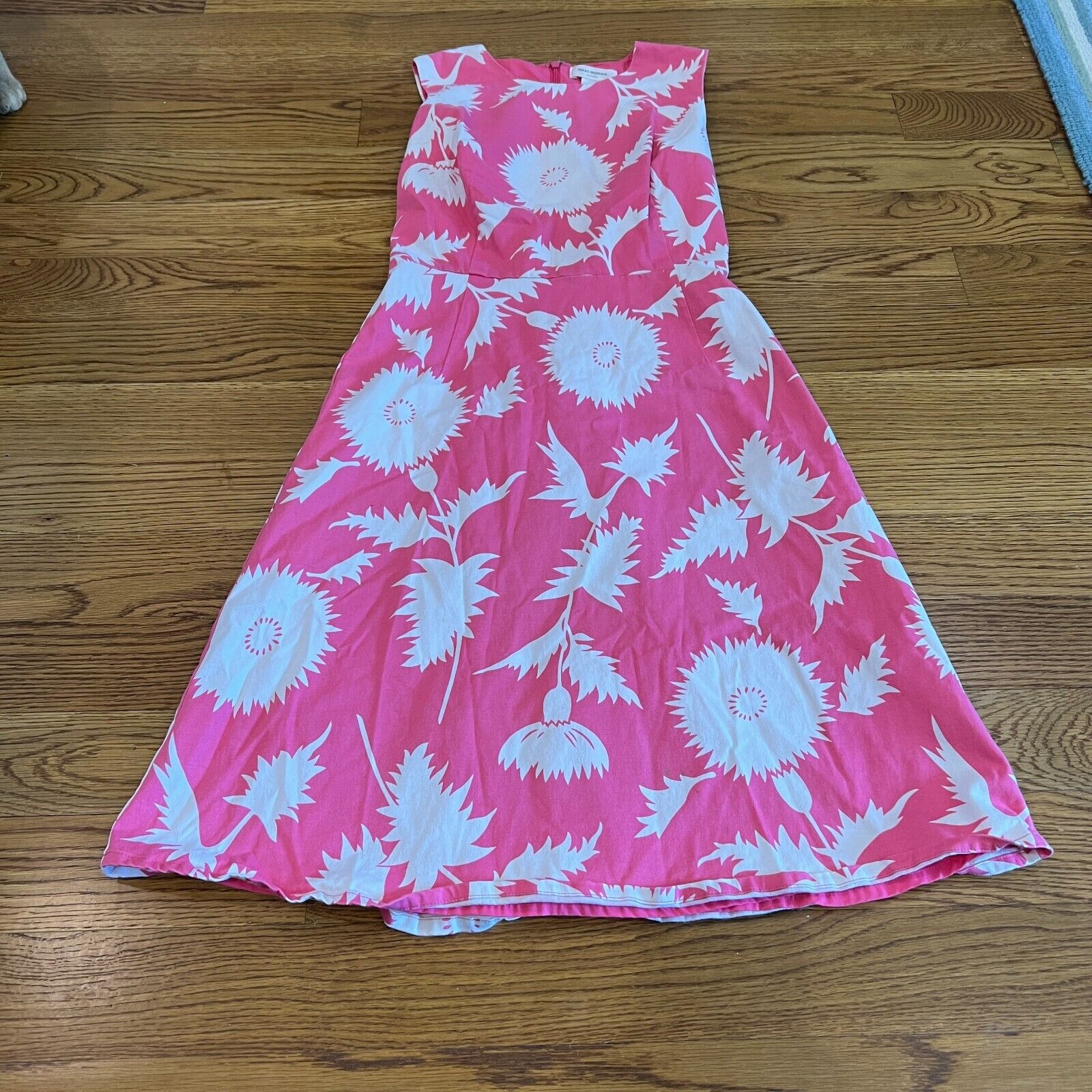 Isaac Mizrahi Floral Printed Sleeveless Dress Pink Floral Size 6
